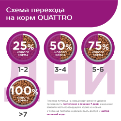 Корм сухой для взрослых собак средних пород, премиум полнорационный комплекс, для городских собак, с говядиной, 2,5 кг, QUATTRO