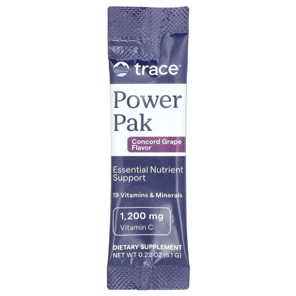 Trace, Power Pak, Essential Nutrient Support, виноград Конкорд, 30 пакетиков в стиках по 6,1 г (0,22 унции)
