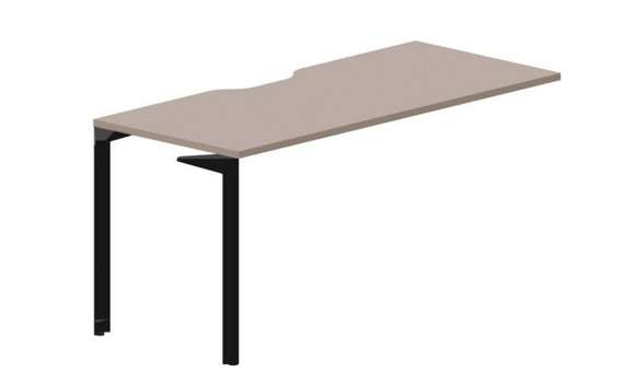 Стол 158х68х75см (эргономичный вырез) - приставной элемент