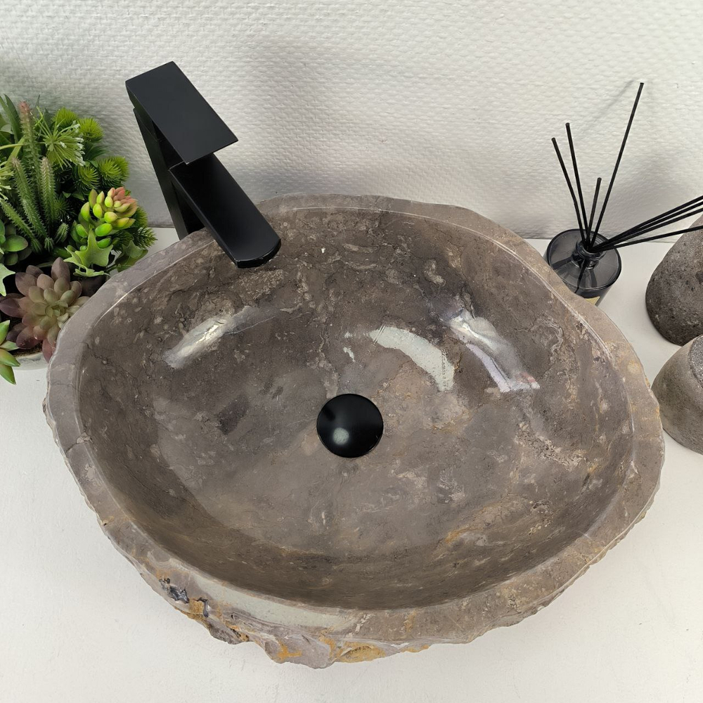 Раковина из мрамора Erozy Grey EM-65524 52*42*15 0887