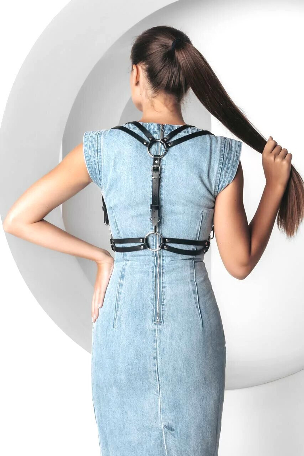 Портупея Radha кожа черный L/XL