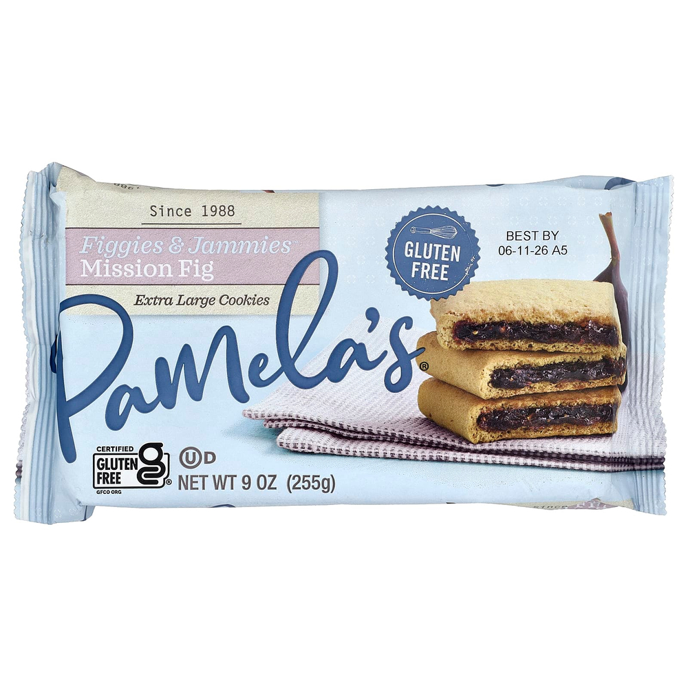 Pamela's Products, Figgies & Jammies, очень большое печенье, инжир, 255 г (9 унций)