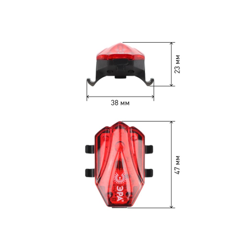 Велосипедный фонарь светодиодный ЭРА VA-801 2 в 1 аккумуляторный, передний, CREE XPG + подсветка SMD, micro USB, 800mA/ч
