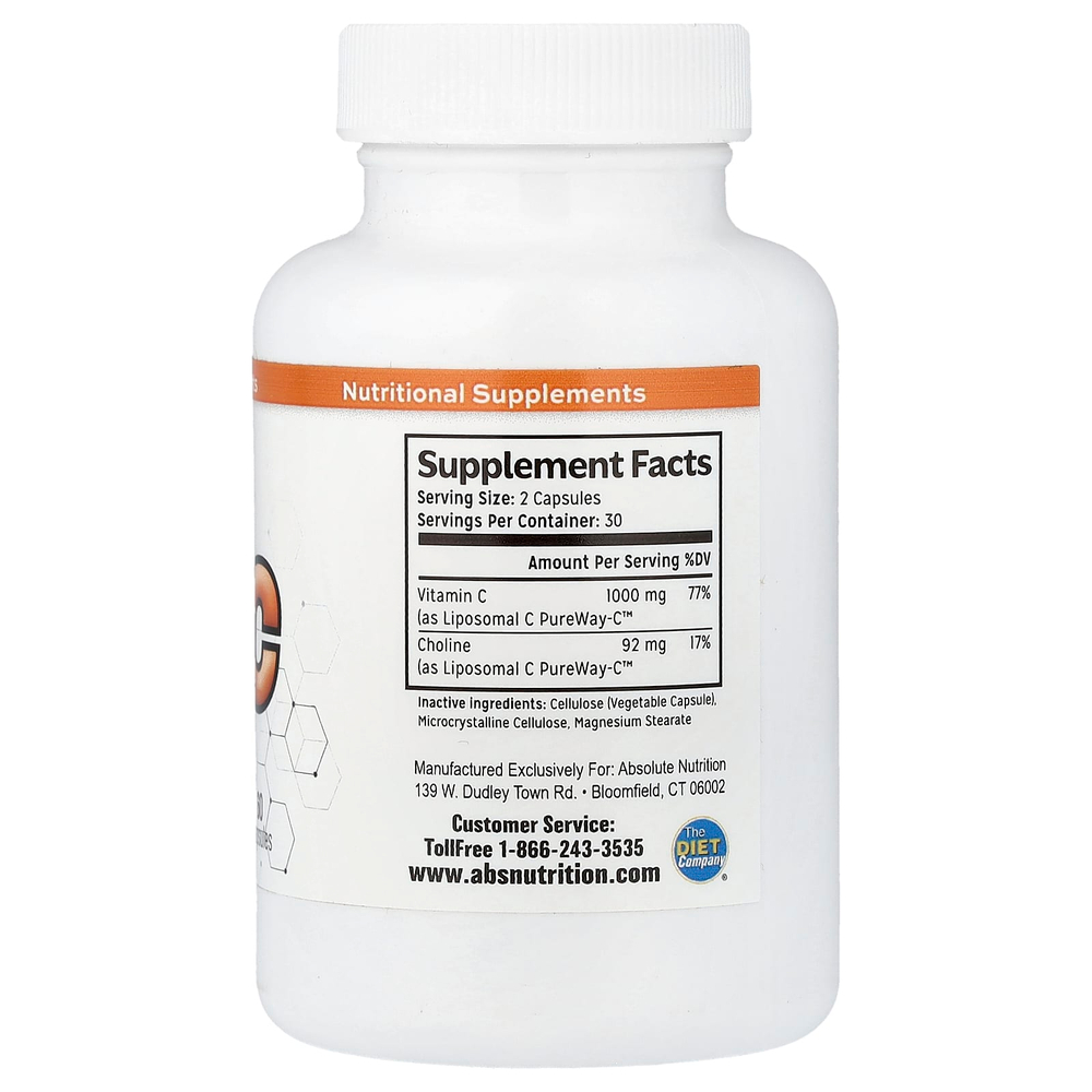 Absolute Nutrition, Липосомальный витамин C, 60 капсул