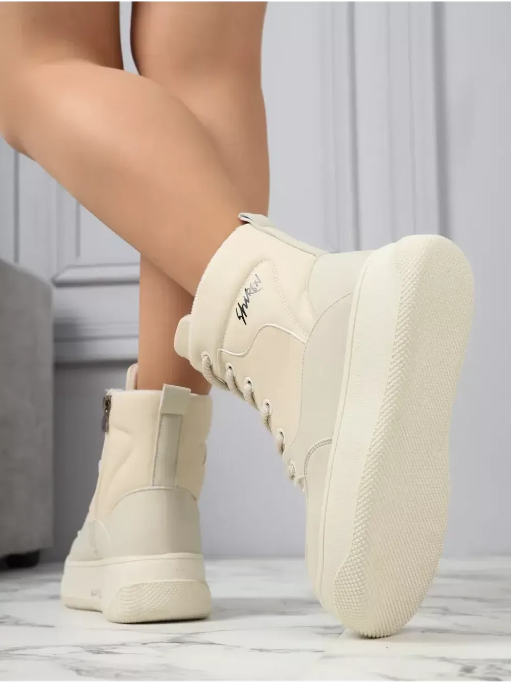 Дутики зимние на платформе