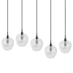 Светильник подвесной каскадный Aurora, 110х18 см, прозрачный