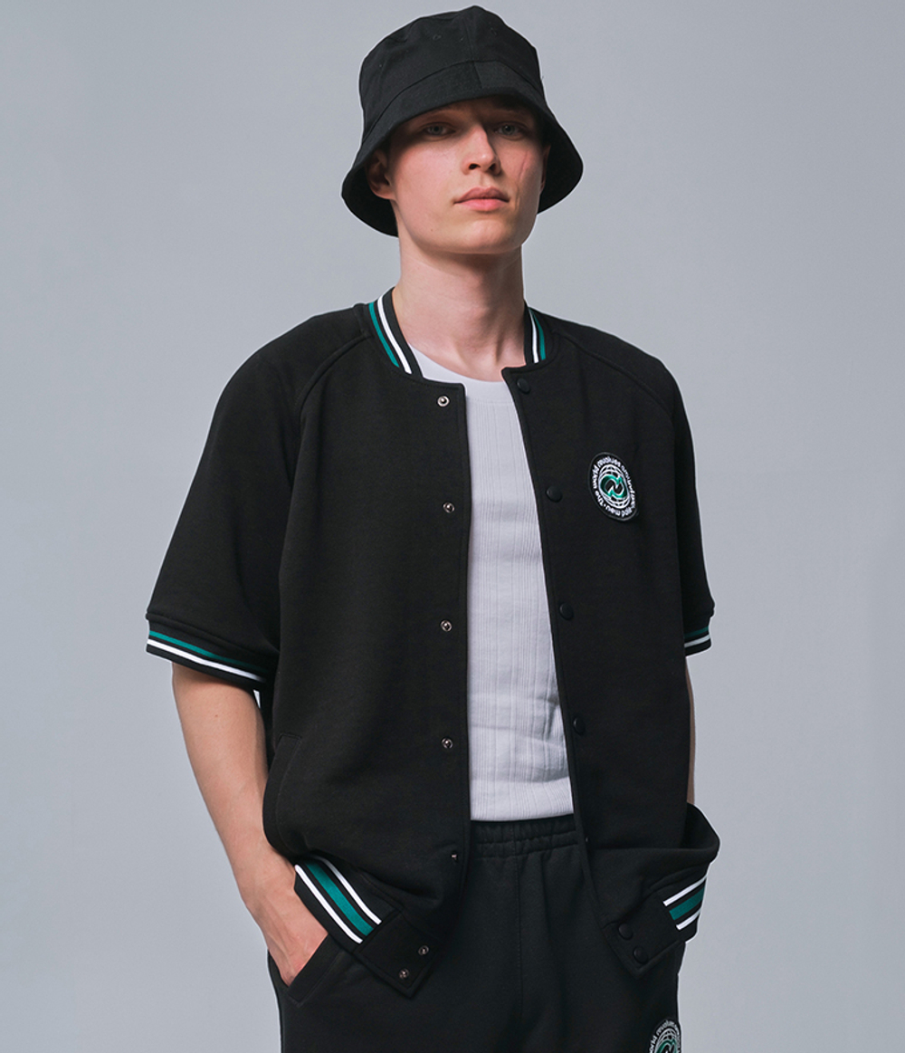 Short Sleeve Bomber Черный