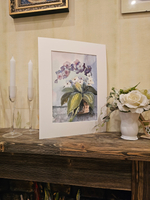 Картина авторская акварельная в паспарту 30х40 см на стену для интерьера "Фаленопсис"