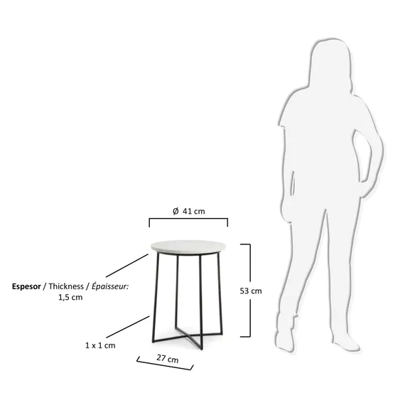 Журнальный столик Burnet, белый мрамор