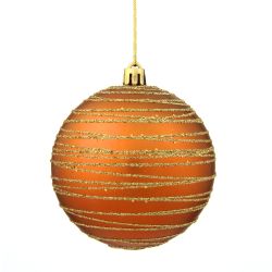 GAEM Набор из 12шт, Украшение новогоднее Шар "Спираль золотистая", D8 см, L35 W28 H21 см
