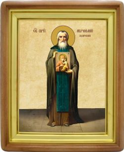 Аврамий (Авраамий) Галичский, Чухломской, Городецкий преподобный. Икона на холсте.