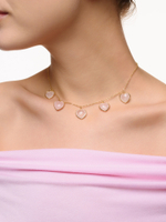 Чокер "Amour" с розовым кварцем Gold