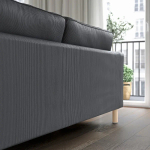 3-местный диван - IKEA PÄRUP/PARUP/ПЭРУП ИКЕА, темно-серый