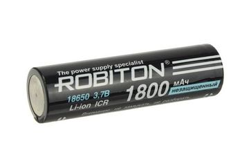 Аккумулятор  Robiton 18650 Li-Ion 1800 mAh без защиты