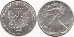 1 Доллар 1992 ШАГАЮЩАЯ СВОБОДА США Унция СЕРЕБРО