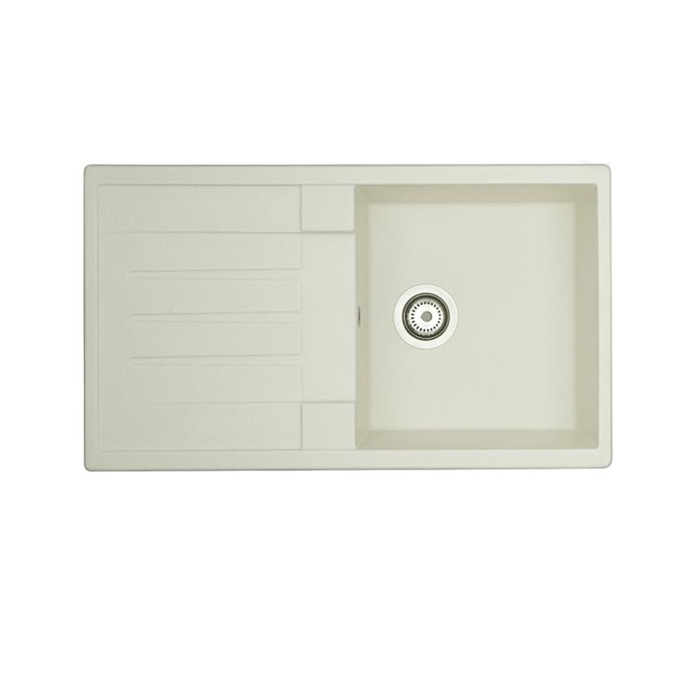 Кухонная Мойка Верона Одинарная с Крылом  Жемчуг (аналог бел) NEW