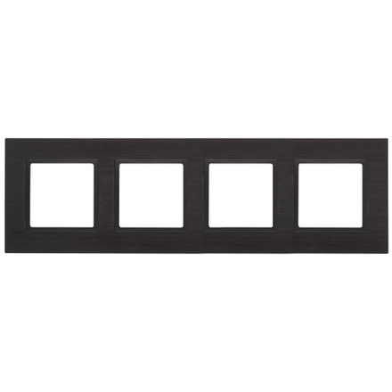 14-5204-05 ЭРА Рамка на 4 поста, металл, Эра Elegance, чёрный+антр