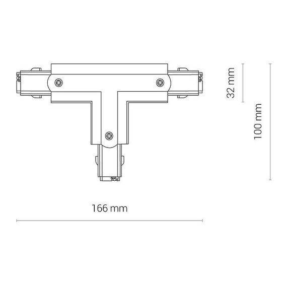Коннектор T-образный левый 1 Nowodvorski Ctls Power 8243