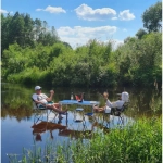 Набор складной мебели Bison A-4-60*120-BL (усиленный стол + 4 стула), 60х120см