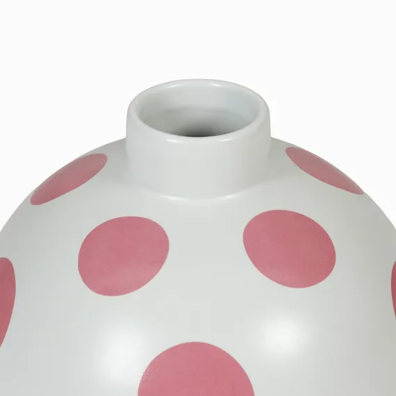 Ваза Willa L высота 27 см, белый, розовый