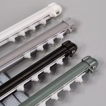 Тихий алюминиевый карниз для штор с бегунками, потолочный/настенный
