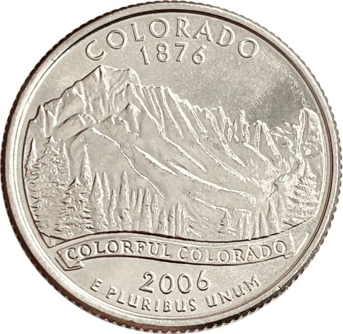 25 центов (1/4 доллара, квотер) 2006 США «Штат Колорадо» (D)
