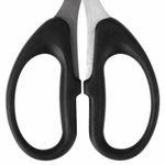Ножницы BRAUBERG "Classic" 185 мм чёрные классической формы 2-х сторонняя заточка (5 штук в упаковке)
