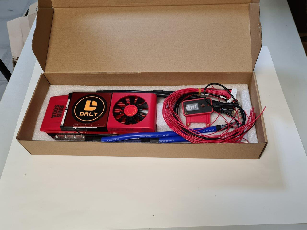 Плата контроля BMS Smart LiFePO4 24S 72V 500A Fan