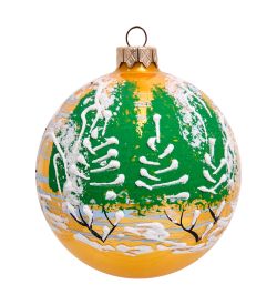 Элита НФШ-1184 Ел. украшение Шар «Берёза в снегу» 85 мм