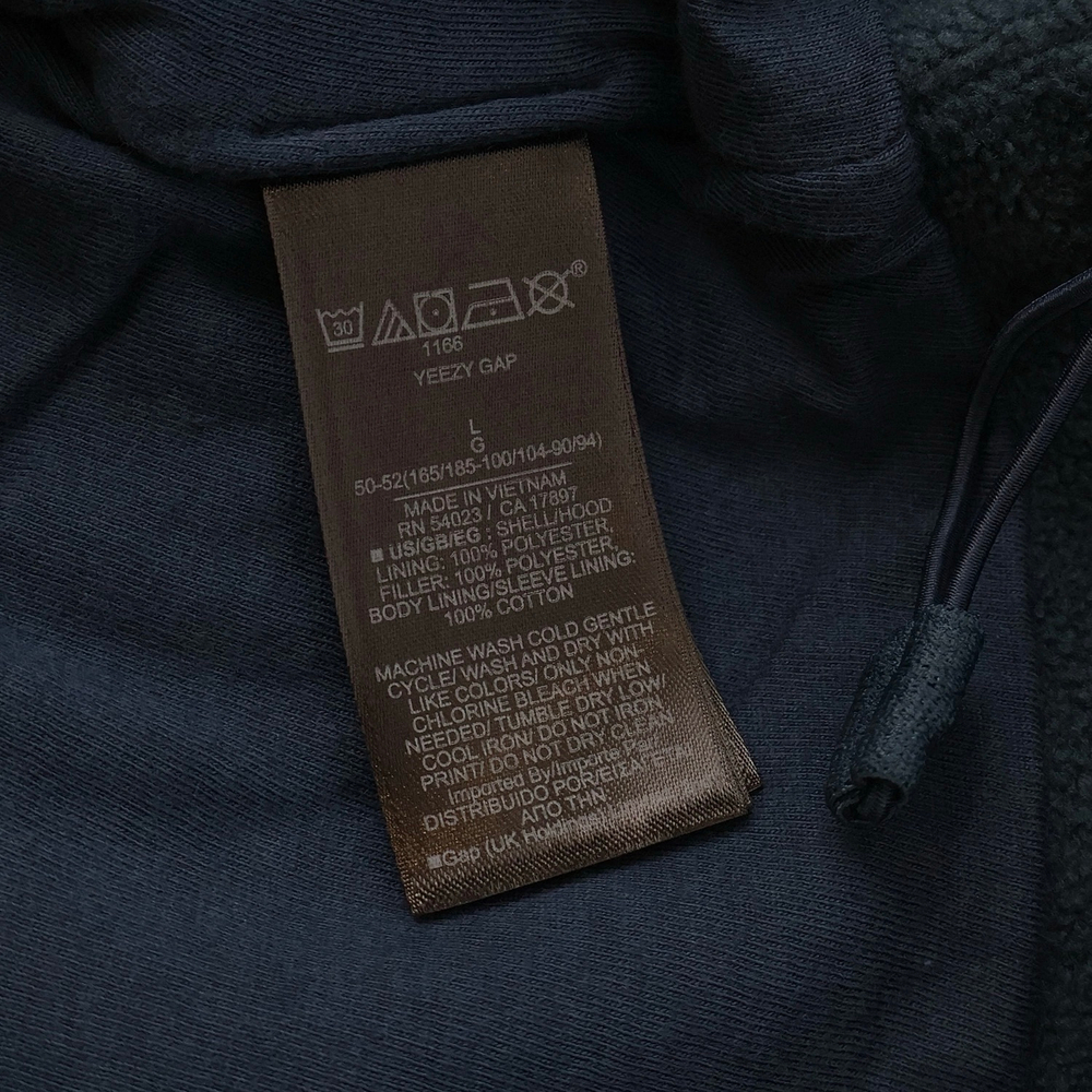 Худи Yeezy Gap Engineered by Balenciaga Polar Fleece Padded Hoodie Dark Blue