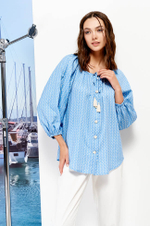 22633 Блузка женская (голубой принт)