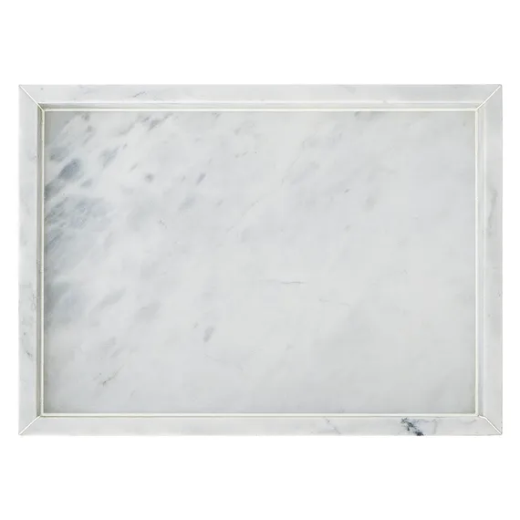Поднос Marm, 28х20 см, белый мрамор