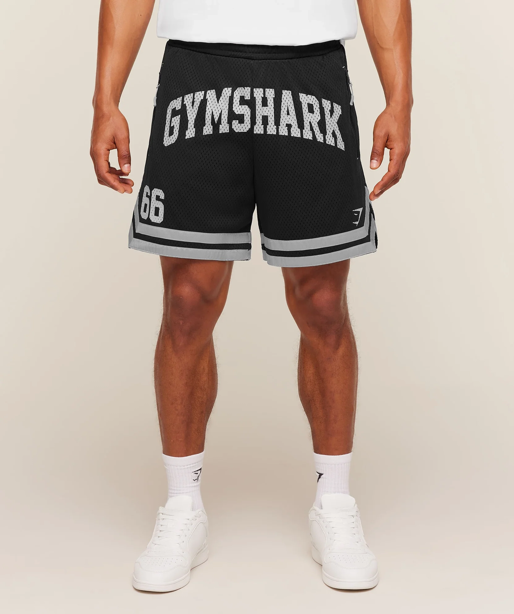 Шорты GYMSHARK Campus Mesh Shorts Black/Grey