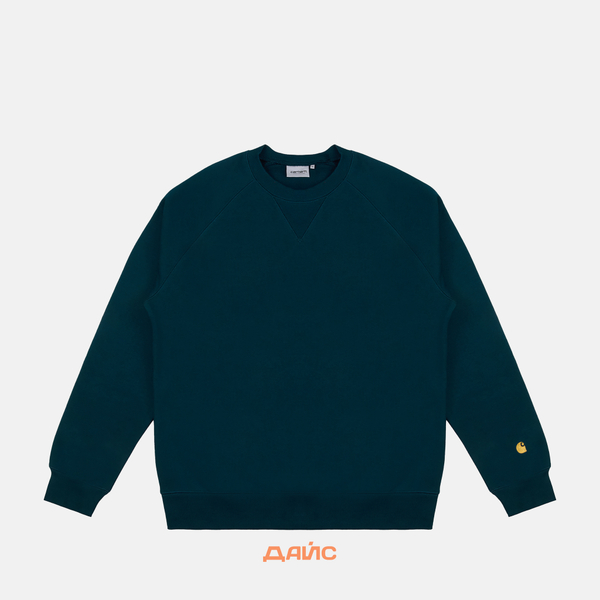  Толстовка мужская Carhartt WIP Chase Sweatshirt артикул:I033660_duck_blue - купить в магазине Дайс