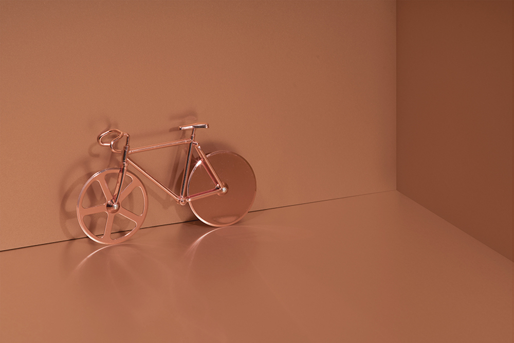 Нож для пиццы из нержавеющей стали the fixie, медный