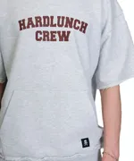 Толстовка Hardlunch Crew с коротким рукавом меланж серая