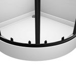 Душевая кабина Loranto NEO 100x100x(190+15) с низким поддоном 15см, прозрачное закаленное стекло 5 мм, профиль черный-матовый (CS-21800-100)