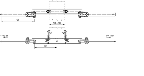Кронштейн анкеровки волоконно-оптического кабеля двухсторонний