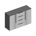 Вита Комод 4 ящика и 2 створки