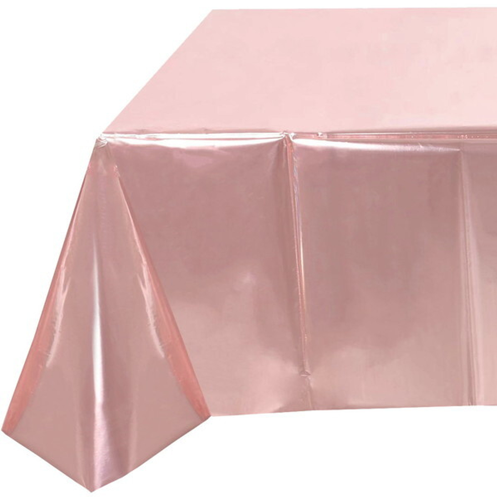 Скатерть фольгированная «Metallica» 137*183см цвет персиковый, пвх