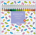 Фломастеры 36цв. "Happycolor", 4 вида (Bruno Visconti)