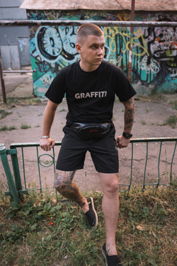 Поясная сумка CAPSWEAR Черный Кожа