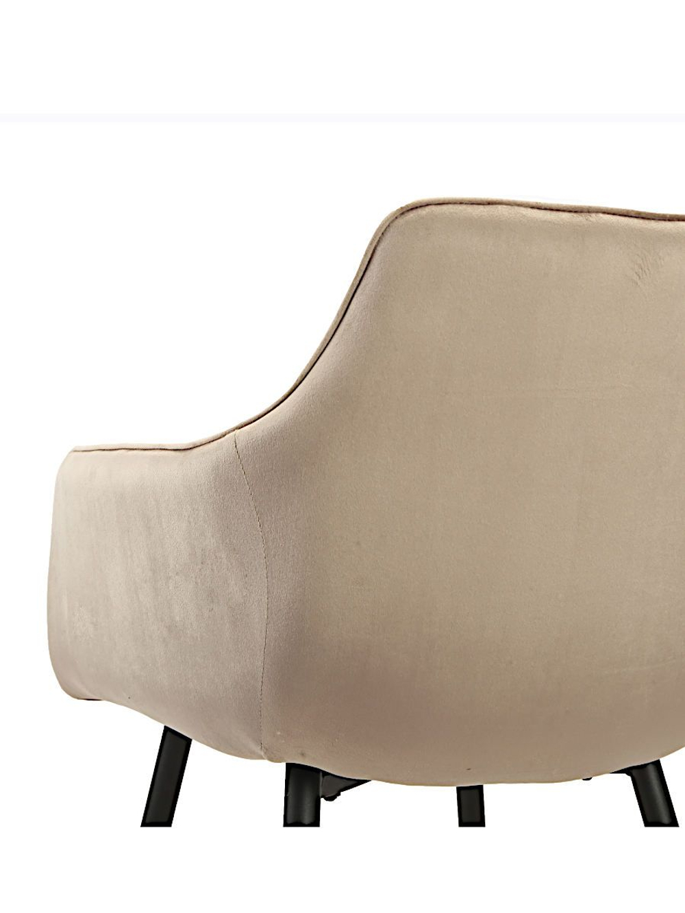 Стул LA ALTA GRATTA велюр мокко, каркас черный