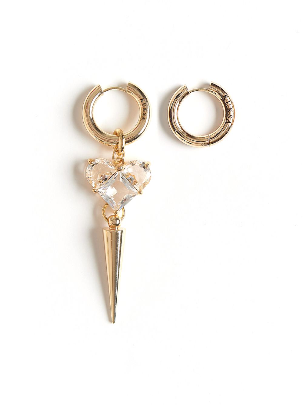 Серьги "White Soul Big" Gold