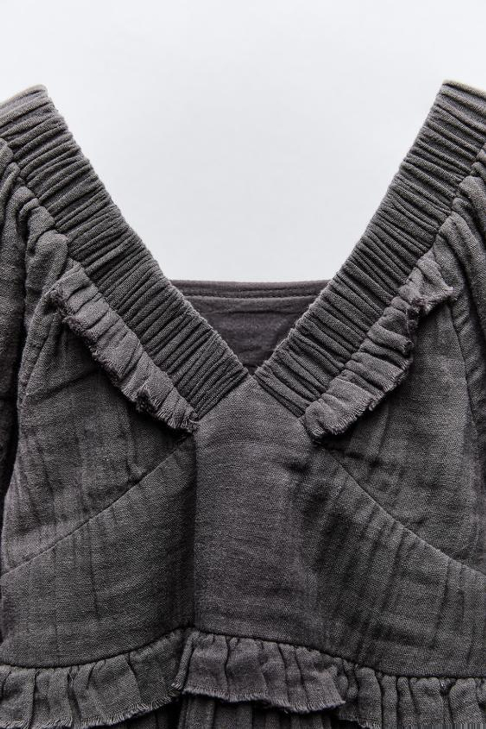 ZARA ПЛАТЬЕ ИЗ КРУЖЕВА, АНТРАЦИТОВО-СЕРЫЙ