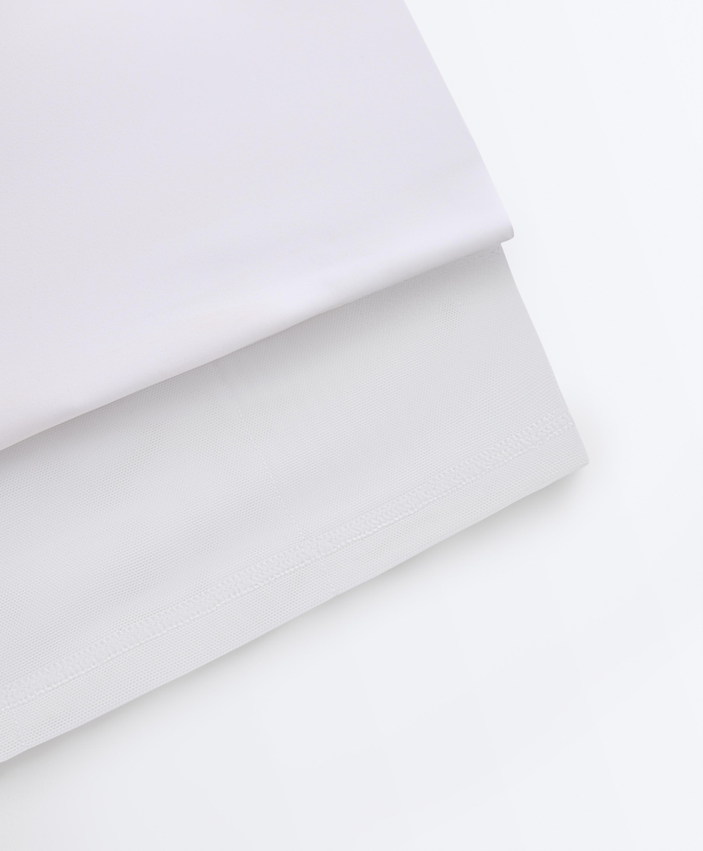 Oysho Майка Compressive с прозрачными деталями, белый