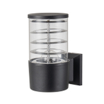 Уличный настенный светильник 1x60Вт E27, металл/стекло, чёрный