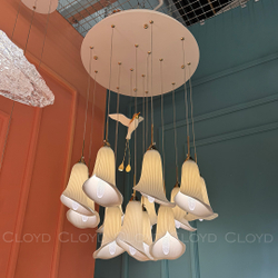 Люстра Cloyd OSANNA C13 / Ø60 см - керамика - белый (арт.11889)