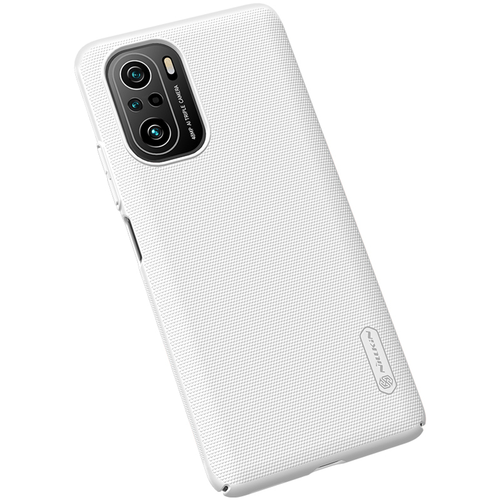 Чехол тонкий белого цвета для Xiaomi Poco F3 (11i, 11X, 11X Pro, Redmi K40) от Nillkin серия Super Frosted Shield