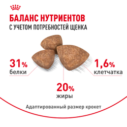 Royal Canin X-Small Puppy Корм сухой для щенков очень мелких размеров до 10 месяцев - 3 кг